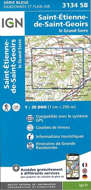 IGN - 3134 SB ST ETIENNE 1 25 000