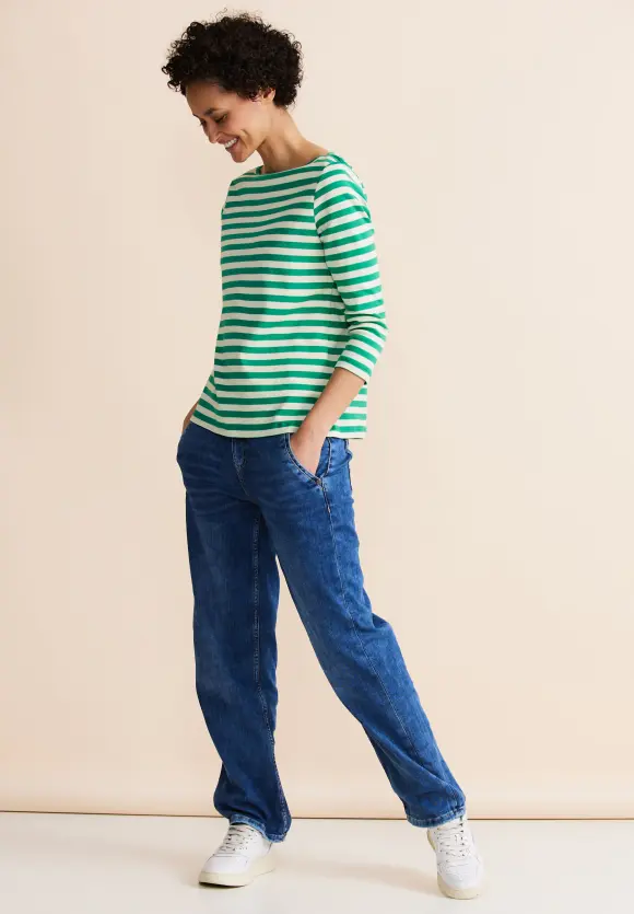 Shirt mit Streifen - fresh spring green