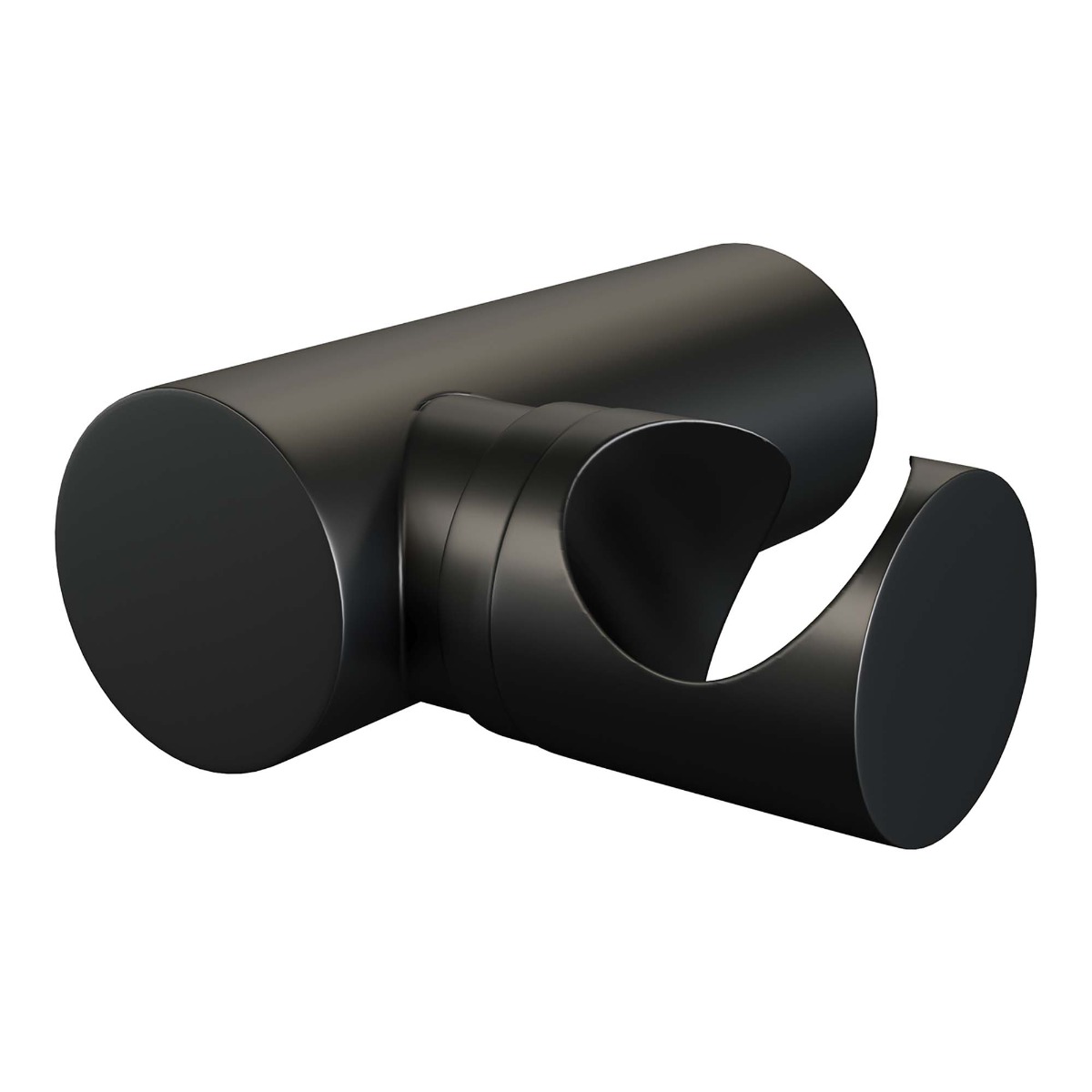 Brauer Black Edition thermostatische badkraan met wandhouder en 3 standen handdouche mat zwart