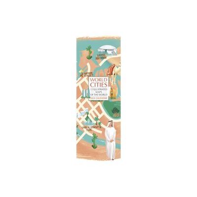Legami - Calendrier mensuel 2024 - 16 x 49 cm - villes du monde