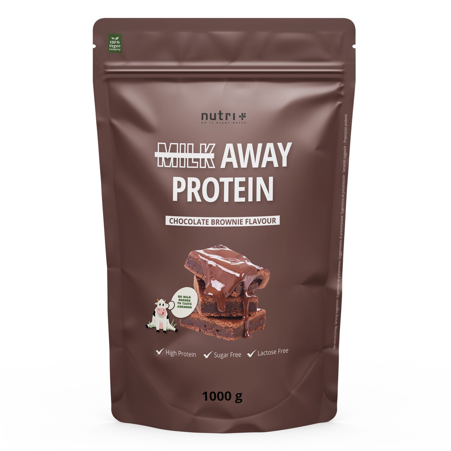 Nutri+ Milk Away Protein - Veganes Eiweißpulver ohne Soja