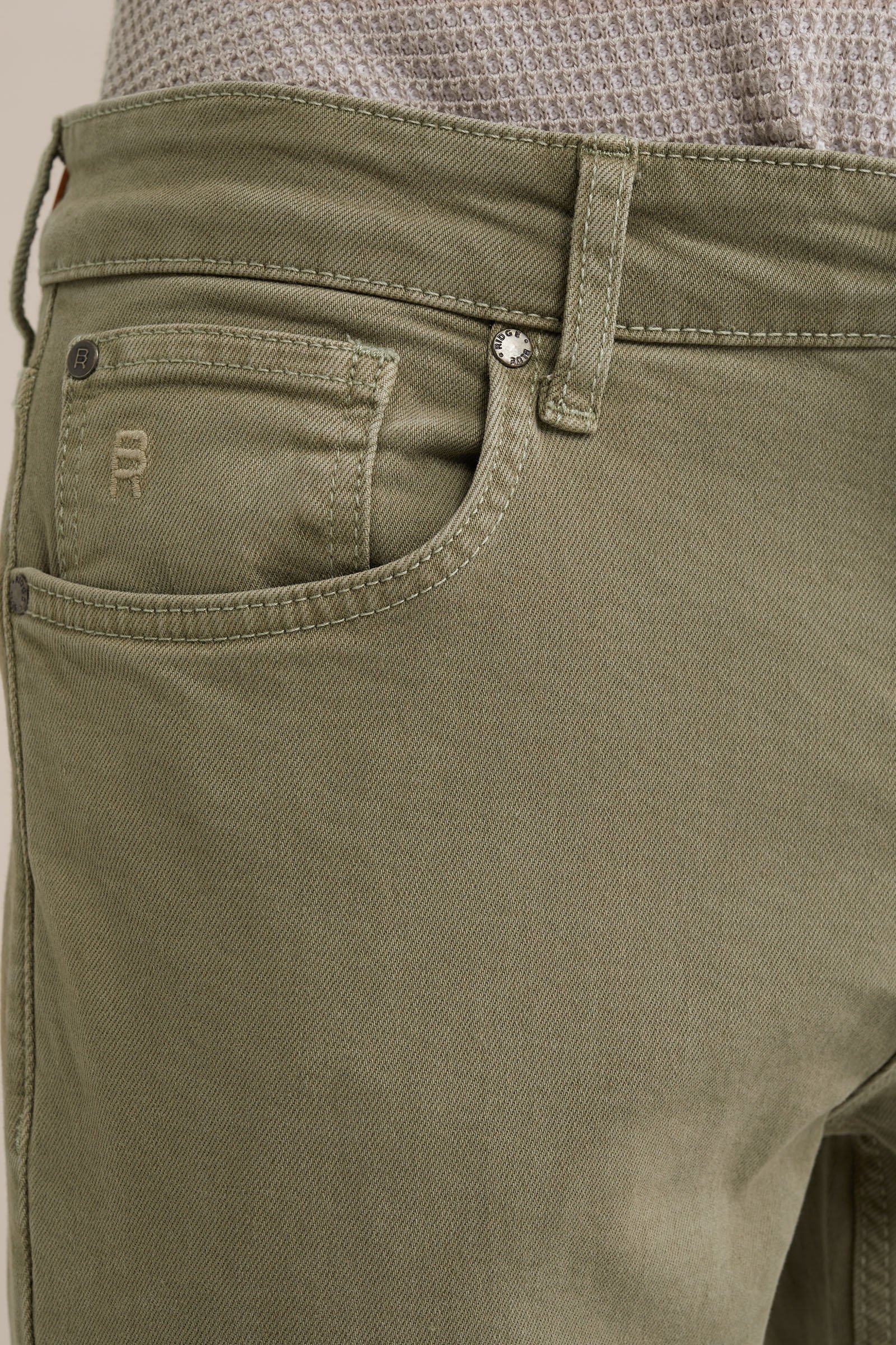 slim fit jeans met medium stretch Blue Ridge Olijfgroen