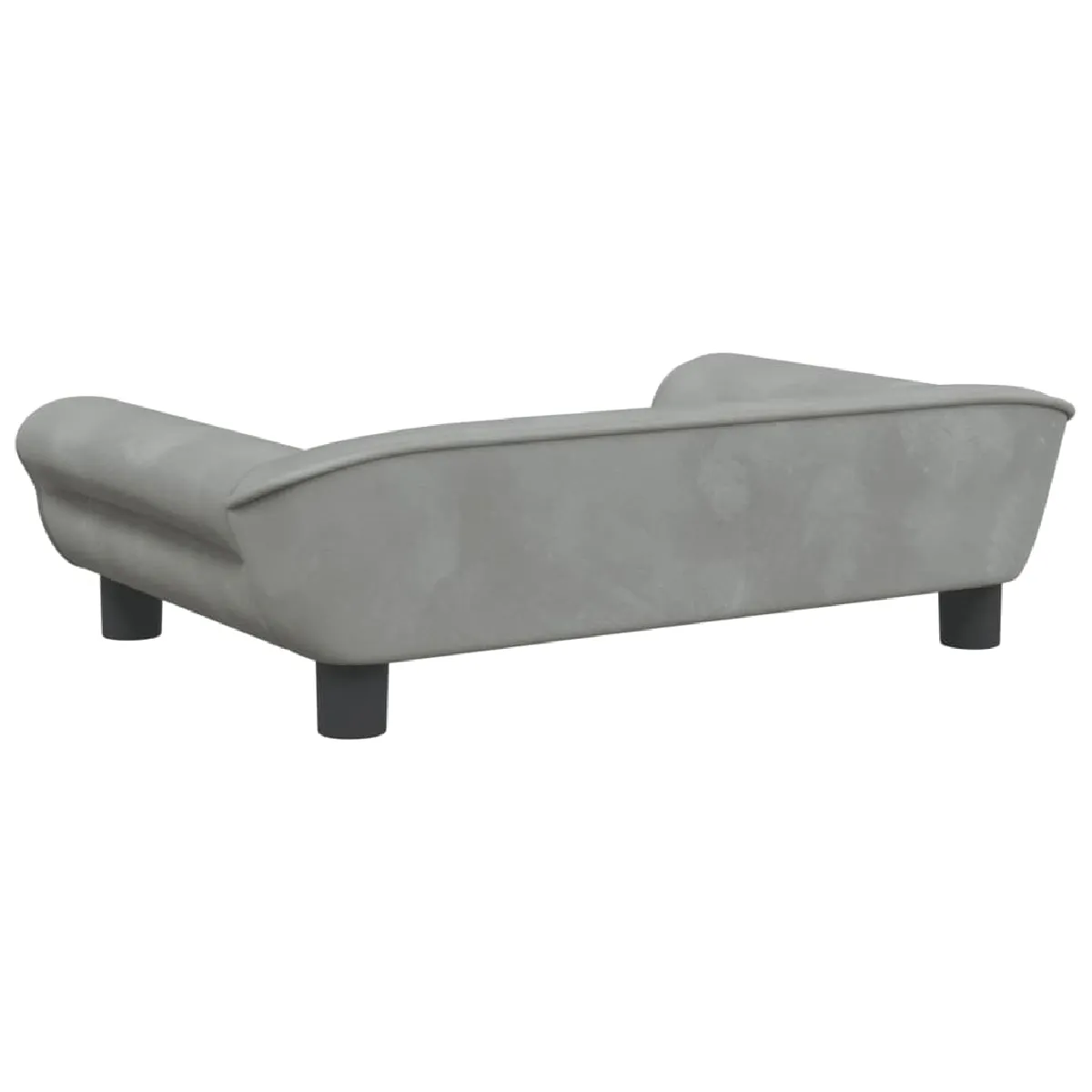 vidaXL Canapé Enfant Velours - Gris clair