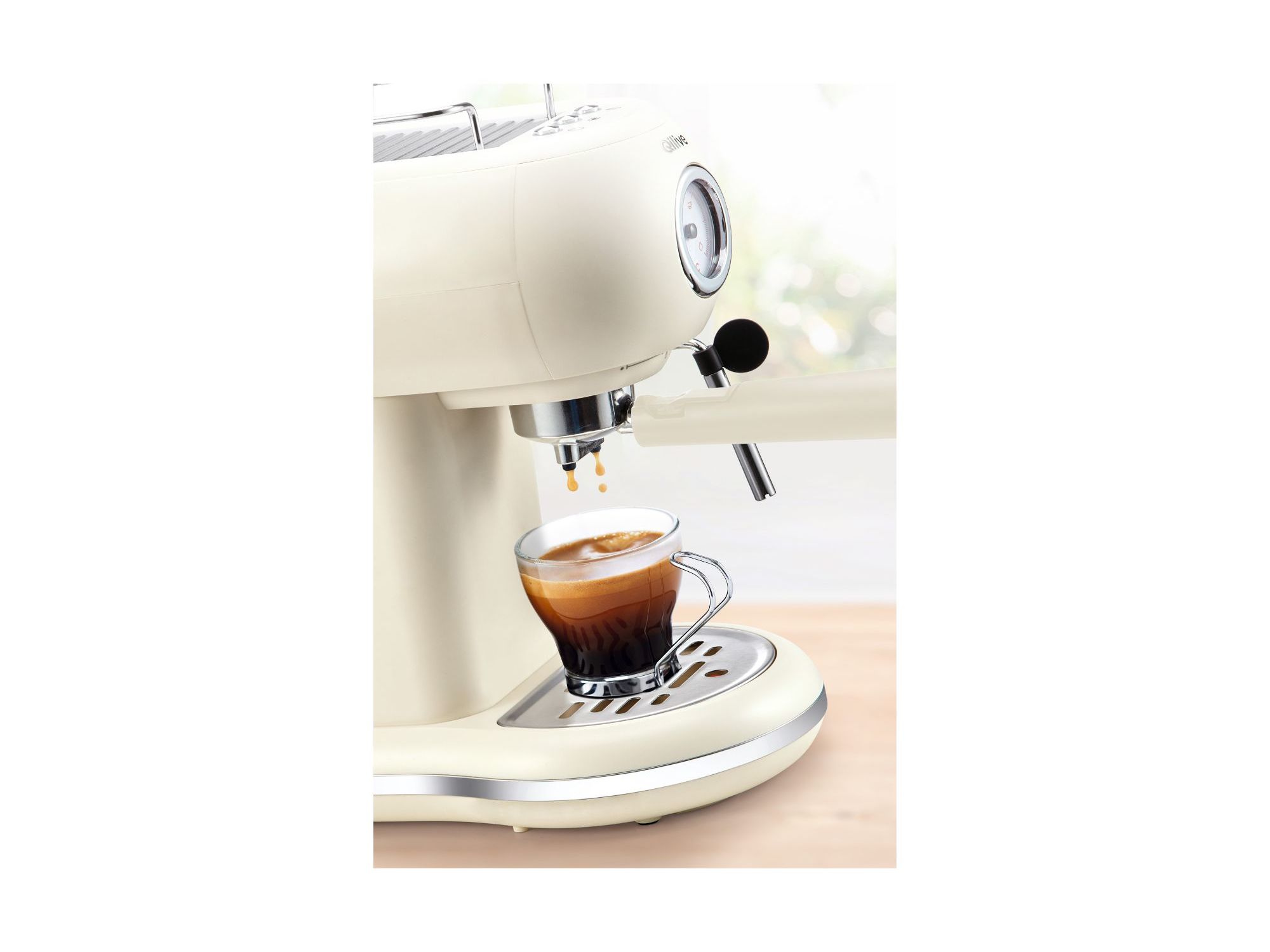 MÁQUINA CAFÉ EXPRESSO MANUAL QILIVE Q.5193 RETRO