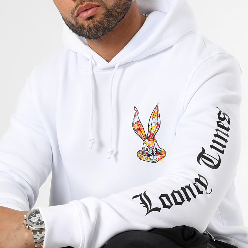 Sweat Capuche Sleeve Bugs Bunny Blanc