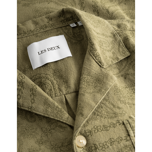 Les Deux Lesley Paisley Skjorte, Surplus Green, M