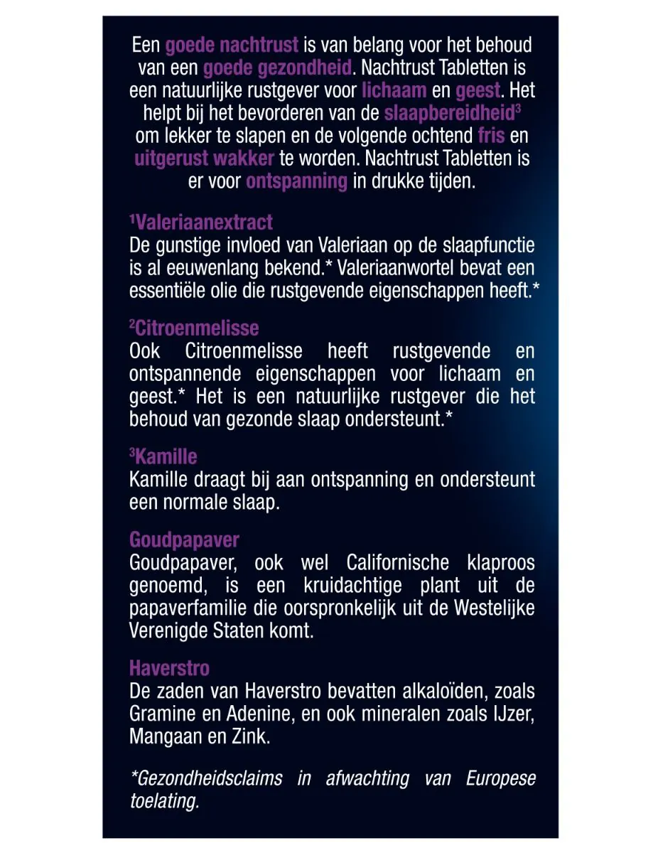 Nachtrust Tabletten 30 tabletten