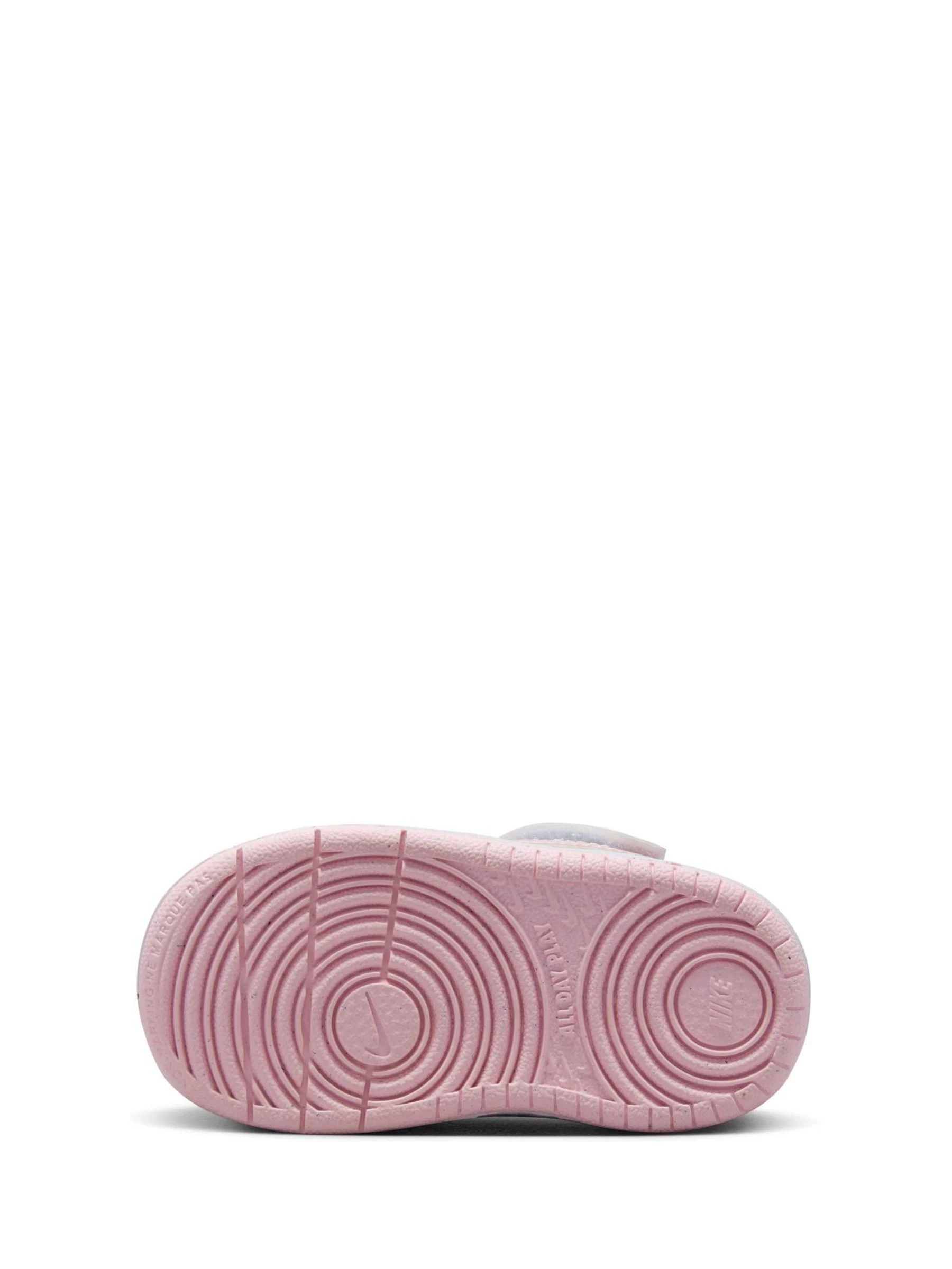 Wit/roze - Nike - Court Borough - Lage recraft-peutersneakers