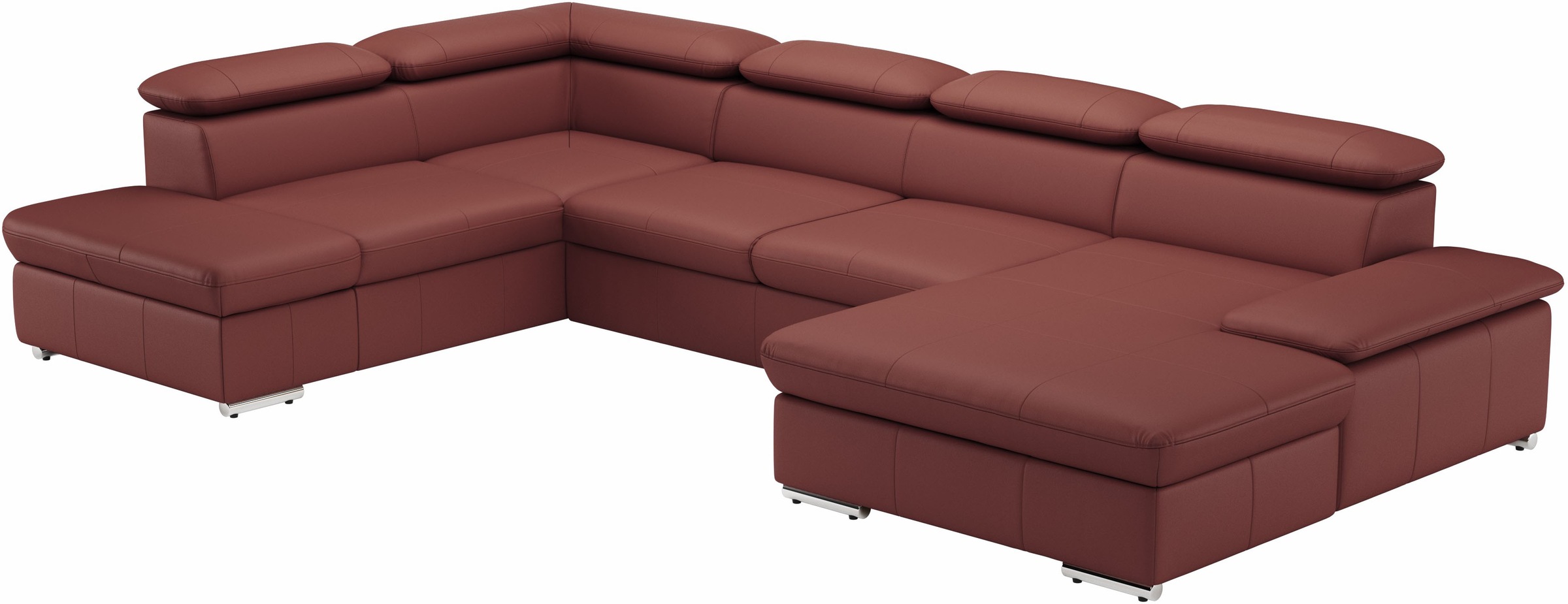 sit&more Wohnlandschaft »Valantine U-Form, B: 349 cm« mit Arm- & Kopfteilverstellung, optional mit Bettfunktion