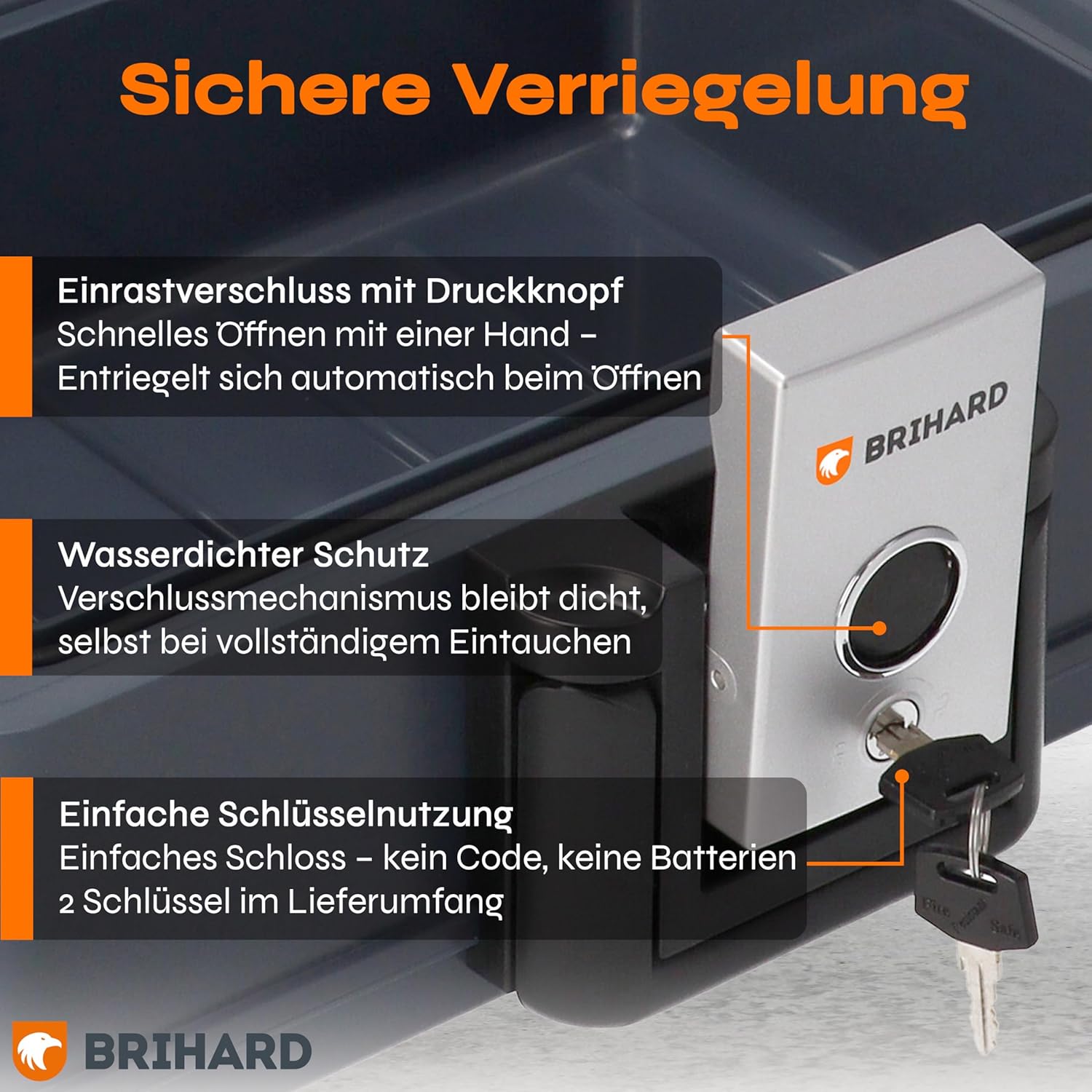 zertifizierte Dokumentenkassette 2030 A4 XL - Wasserdichte & Feuerfeste Dokumentenbox mit Schlüssel, für Wertgegenstände & Dokumente, Tragbarer Safe – H 21.4 x B 40.7 x T 32.2cm