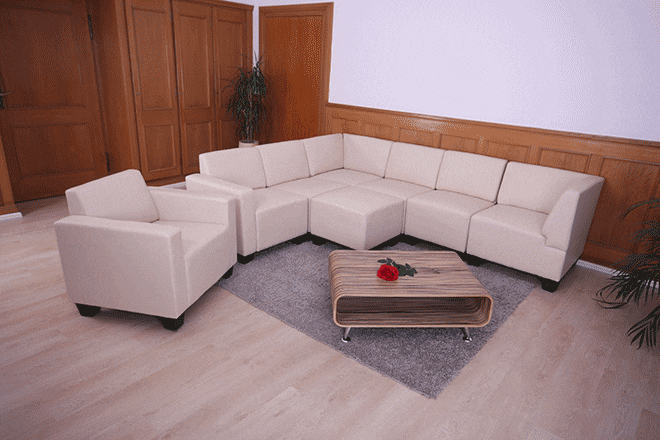 Couch-Garnitur Moncalieri 6-1-1 ~ schwarz