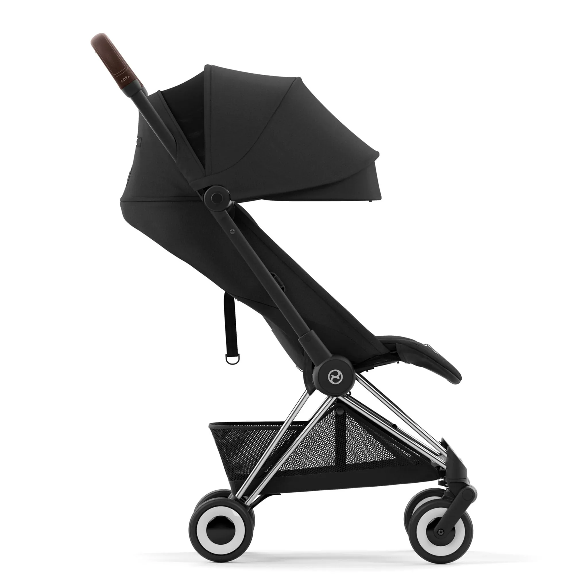 Cybex Poussette Coya - Cadre chromé avec siège noir sépia