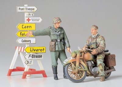 Tamiya - Tysk Motorcykel Ordonnans - Model Figurer - 1/35 - 35241