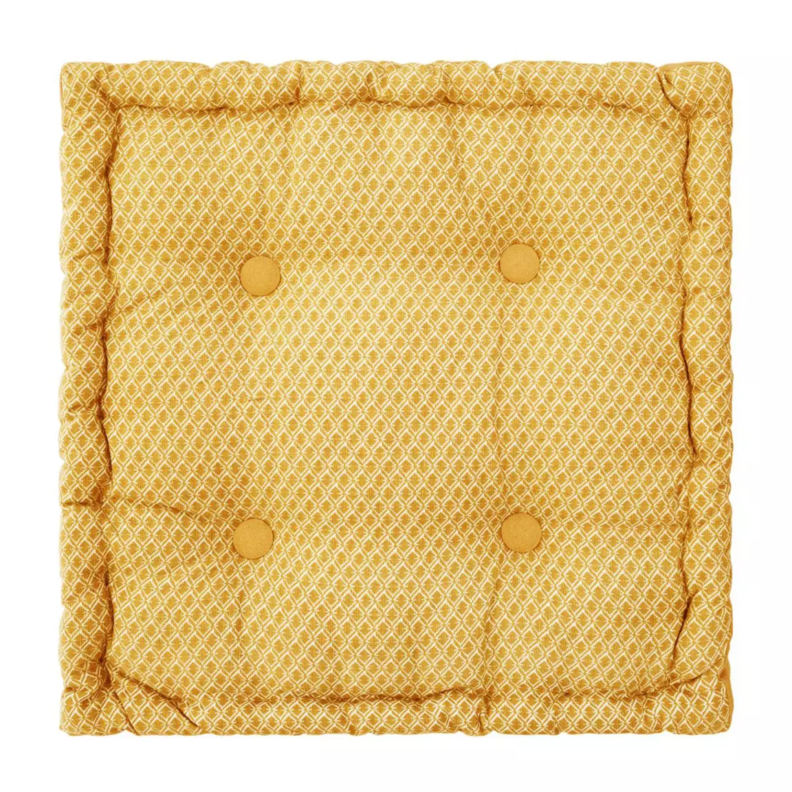 Coussin de sol carré coton (40 x 40 cm) Otto Jaune ocre