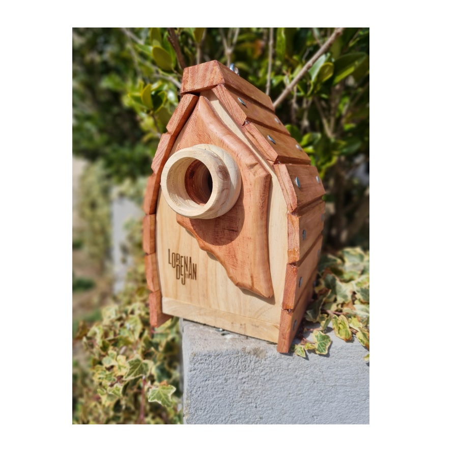 Casinha de passarinho Elfo World de Lascas de Madeira