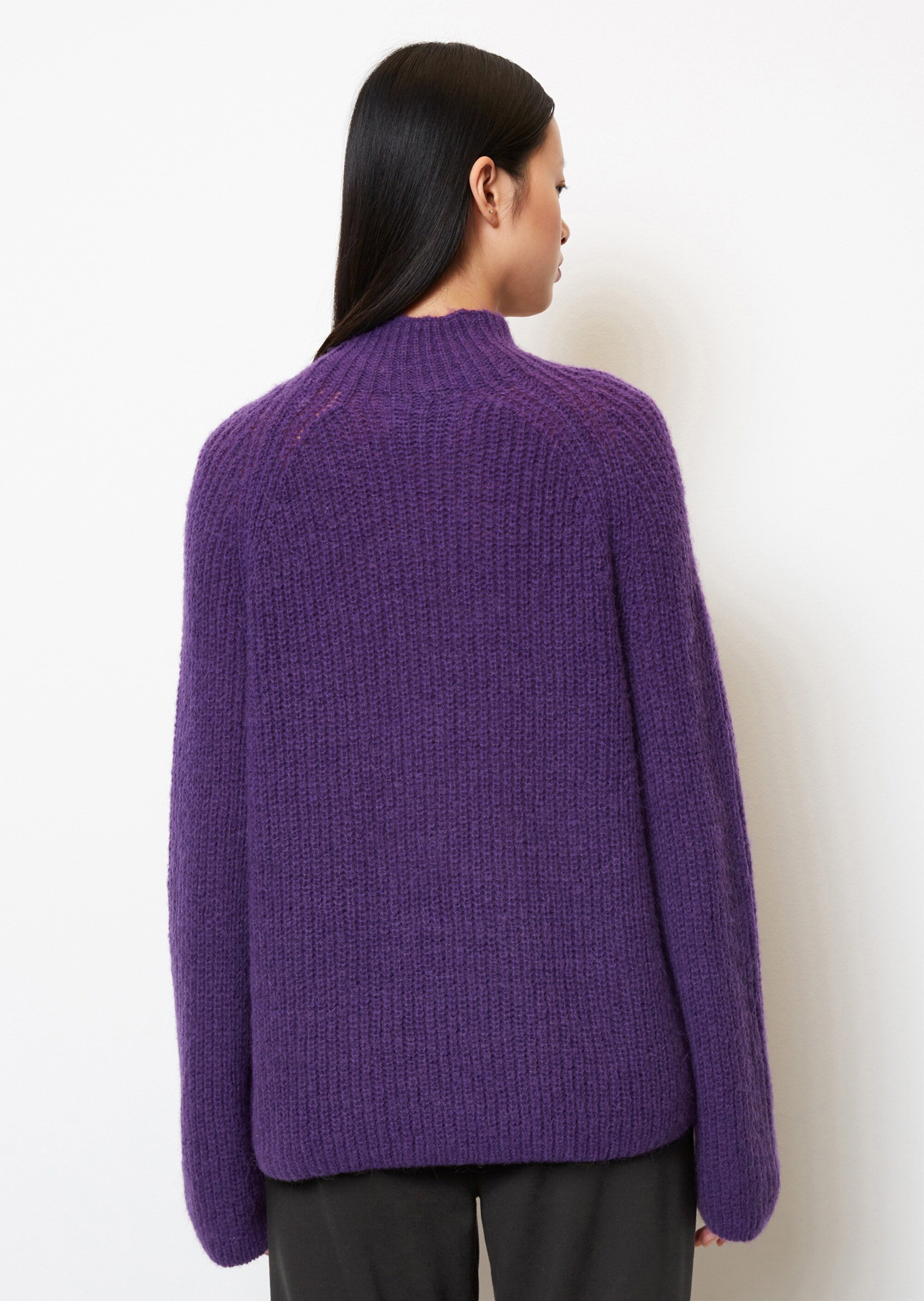 Pullover looseaus flauschigem Schurwolle-Alpakawolle-Mix
