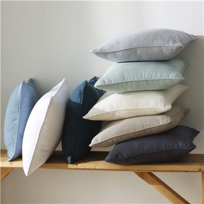 Housse de coussin en lin lavé