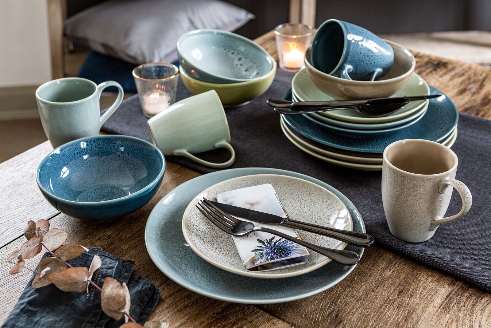 CreaTable Kombiservice NATURE COLLECTION REACTIVA AQUA 16-teilig