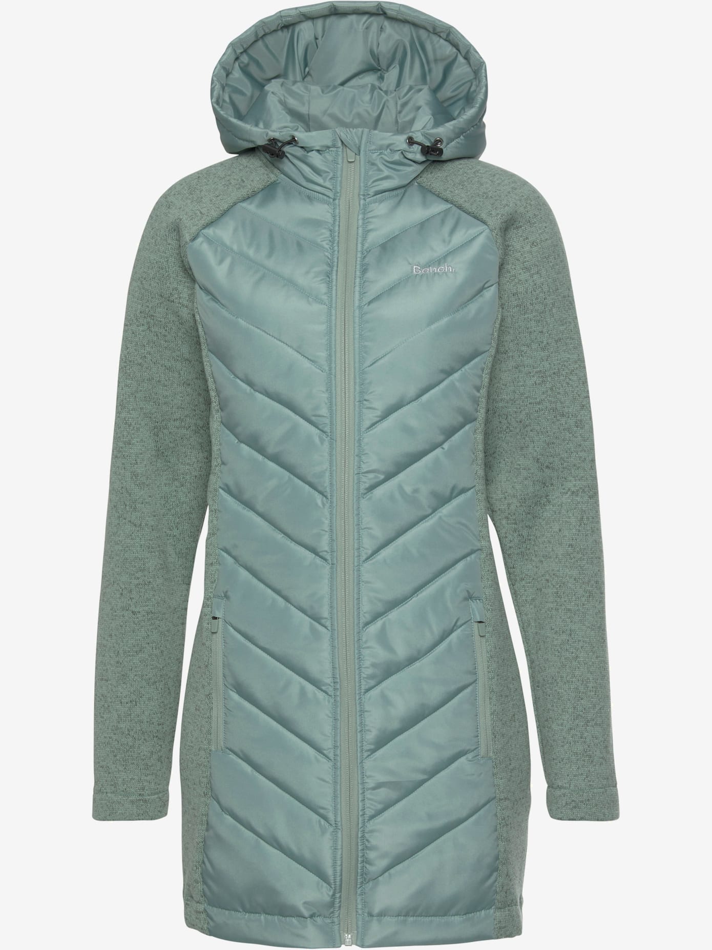 Doudoune manteau matelassé avec tricot polaire doux aux manches