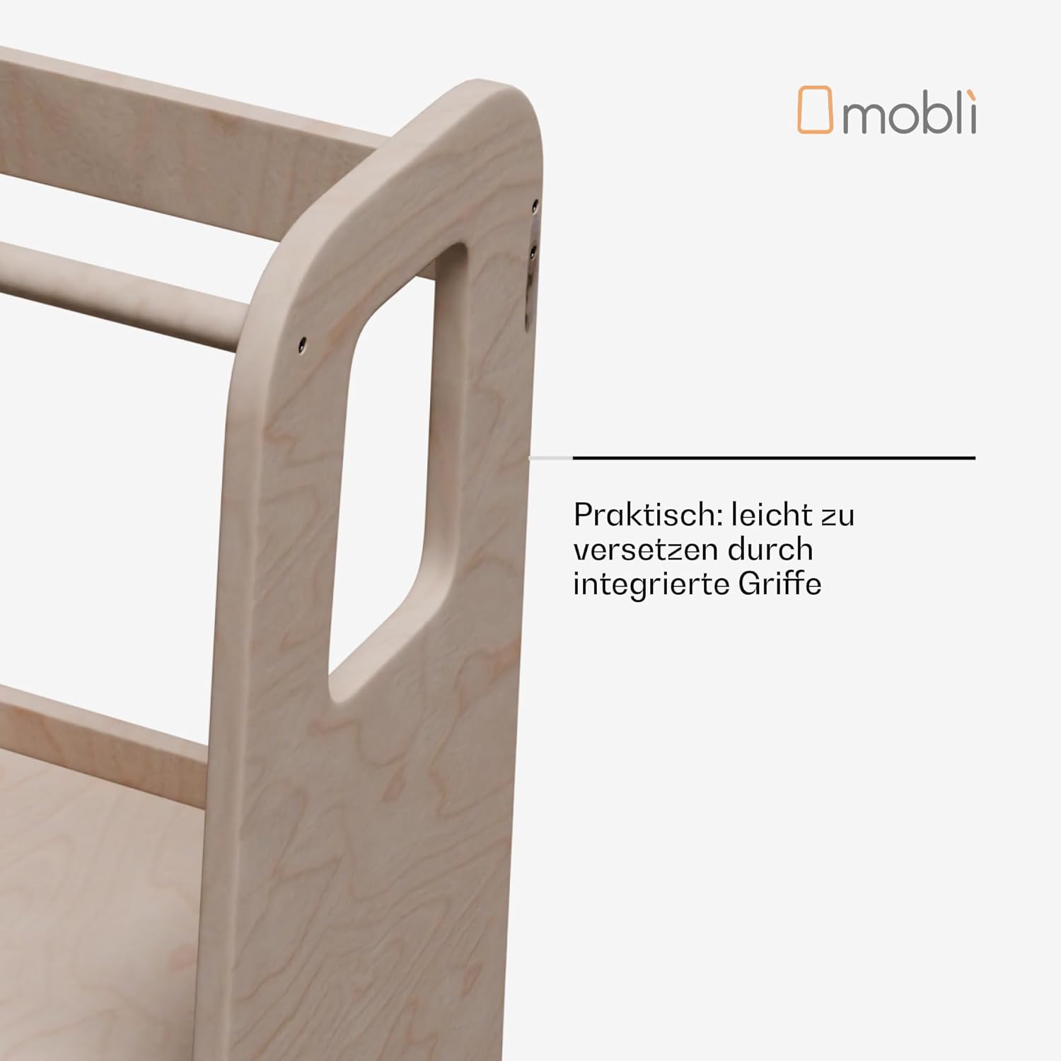 Montessori 2-in-1 Lernturm & Tritthocker - Stabiler Learning Tower für Kinder ab 1 Jahr, Fördert Selbstständigkeit, Sichere Kindertritt Möbel für Baby- & Kleinkinderzimmer