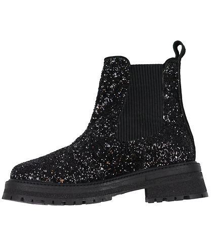 Angulus Stiefel - Schwarz/Schwarz Glitzer