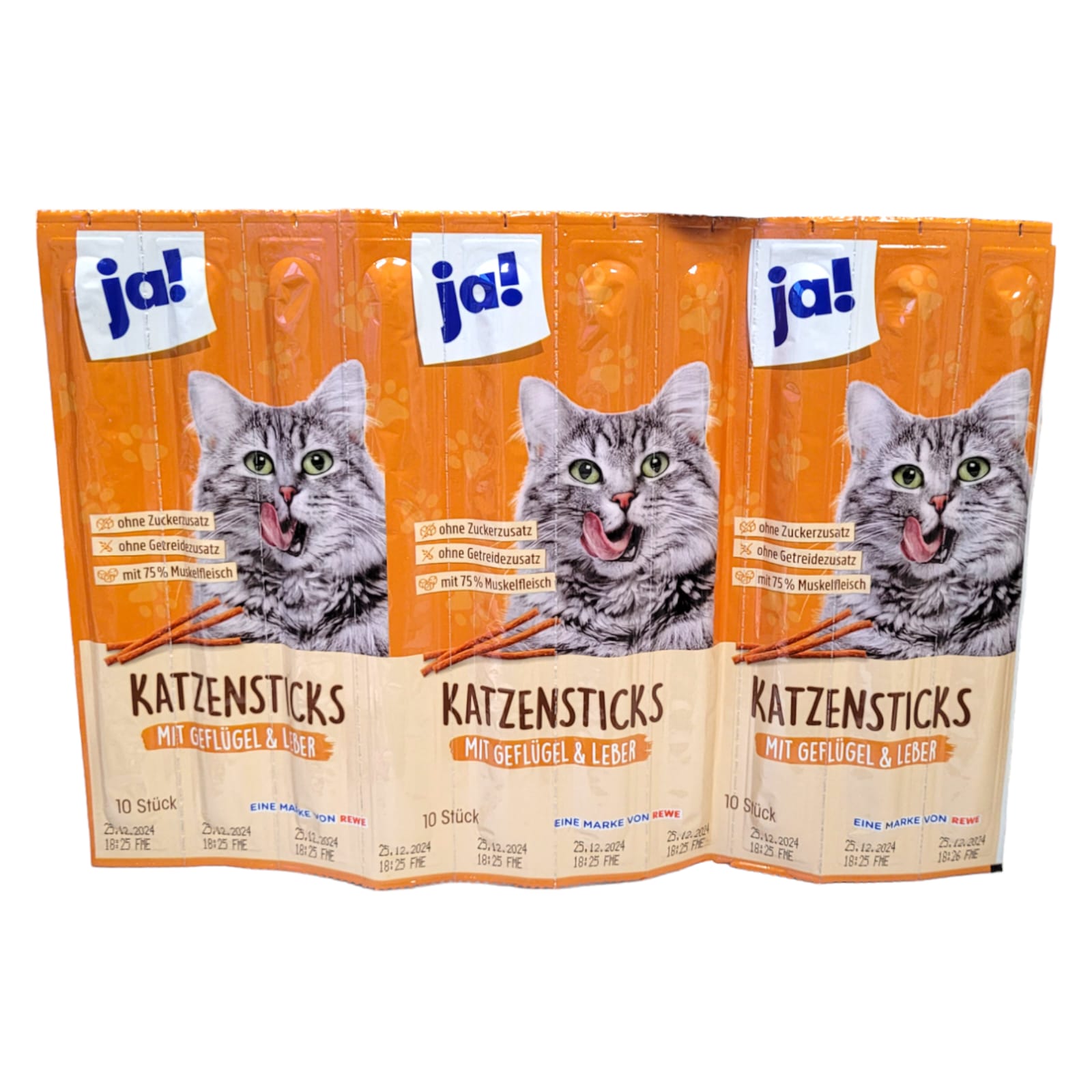 ja! Katzensticks 10 x 5g =50g MHD:26.1.26
