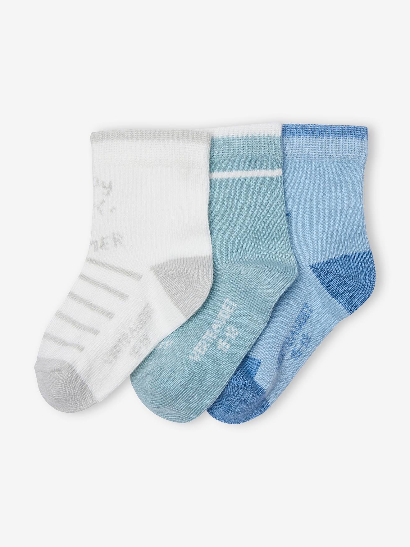 Pacote com 3 pares de meias infantis 