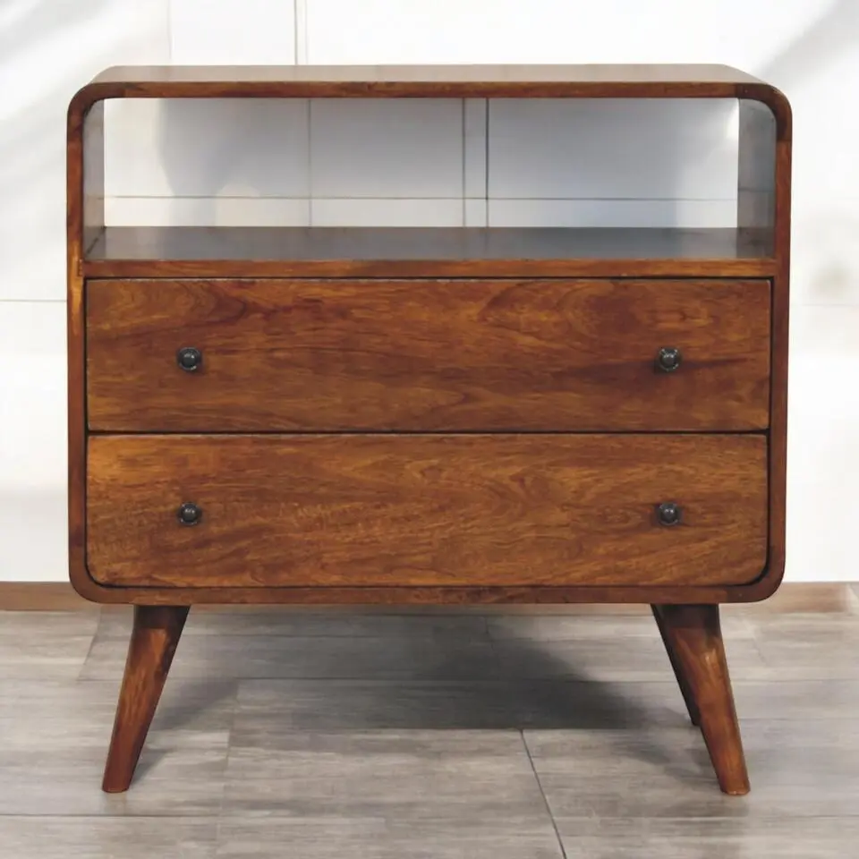 Artisan Furniture Solid hout Gebogen Nordic Charme Sidetable