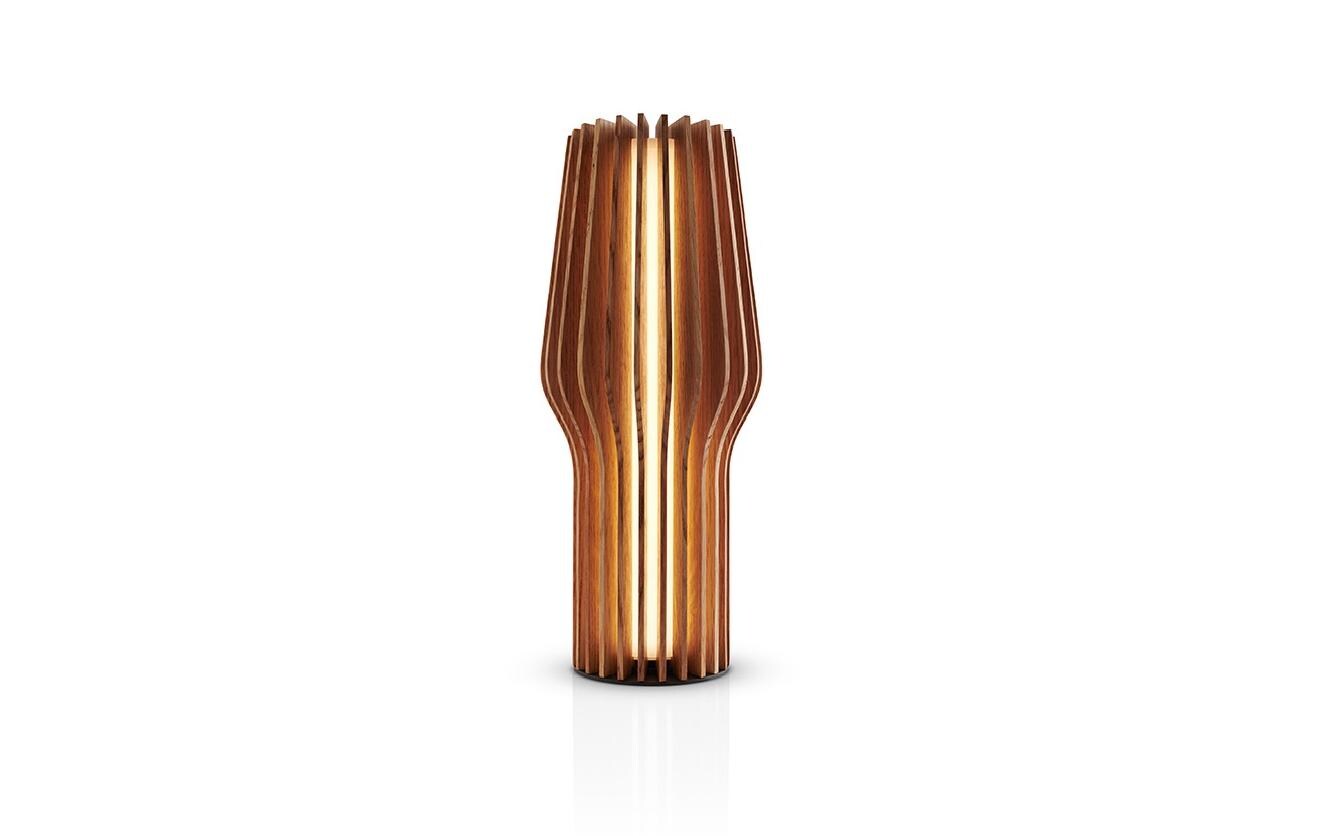Tischleuchte Radiant, 28.5 cm, Braun<br>LED-Lampe aus Eichenholz