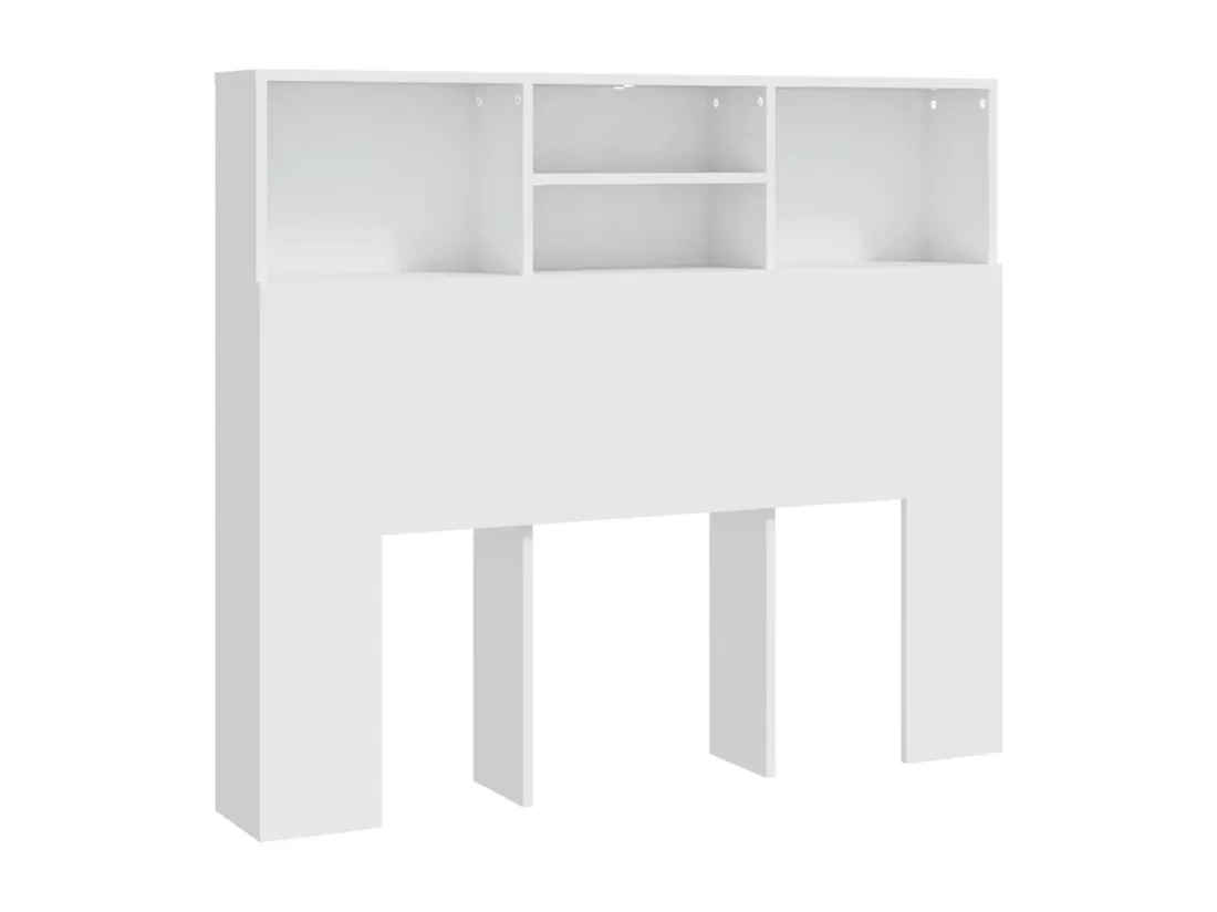 Armoire de tête de lit Blanc 120x19x103,5 cm