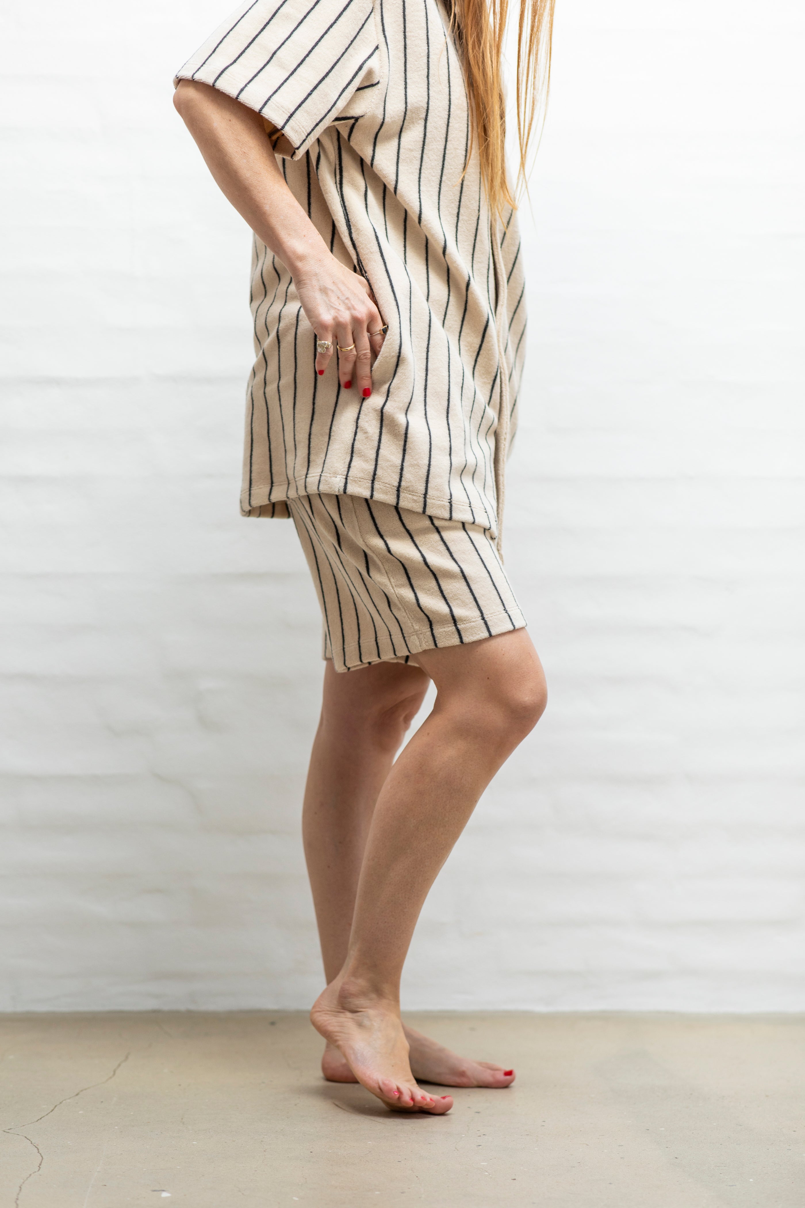 Bongusta  Naram Knitted shorts - Creme & Ink
