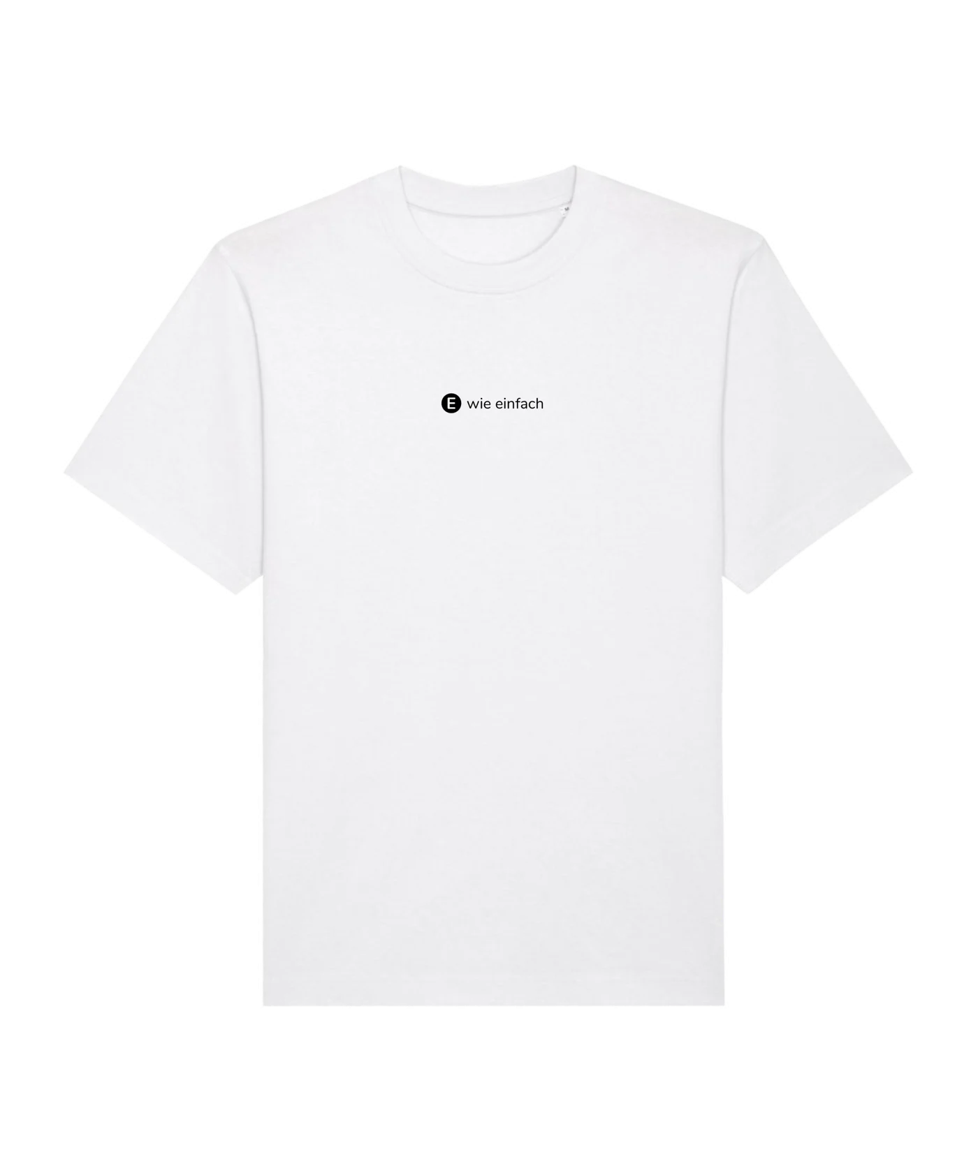 E wie einfach Logo Shirt Weiss