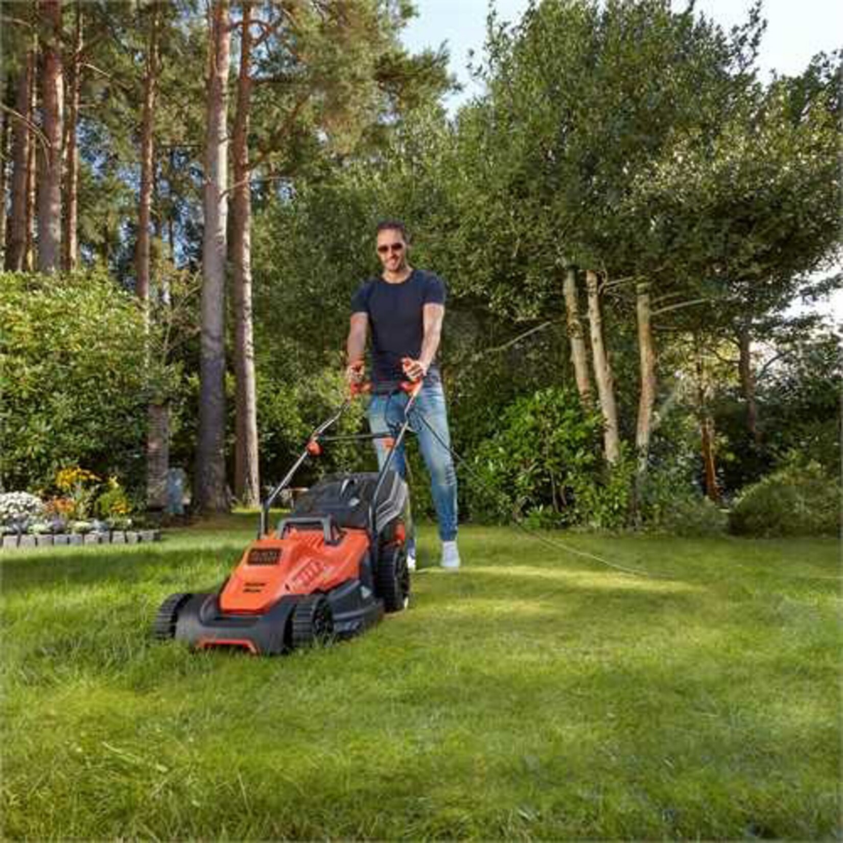 BLACK+DECKER Rasenmäher Rasenmäher BEMW471BH-QS, 38cm