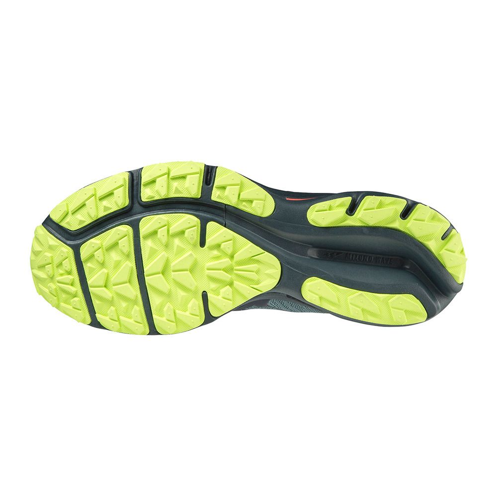 Mizuno WAVE RIDER GTX - Chaussures trail Homme orionb/orionb/neolime