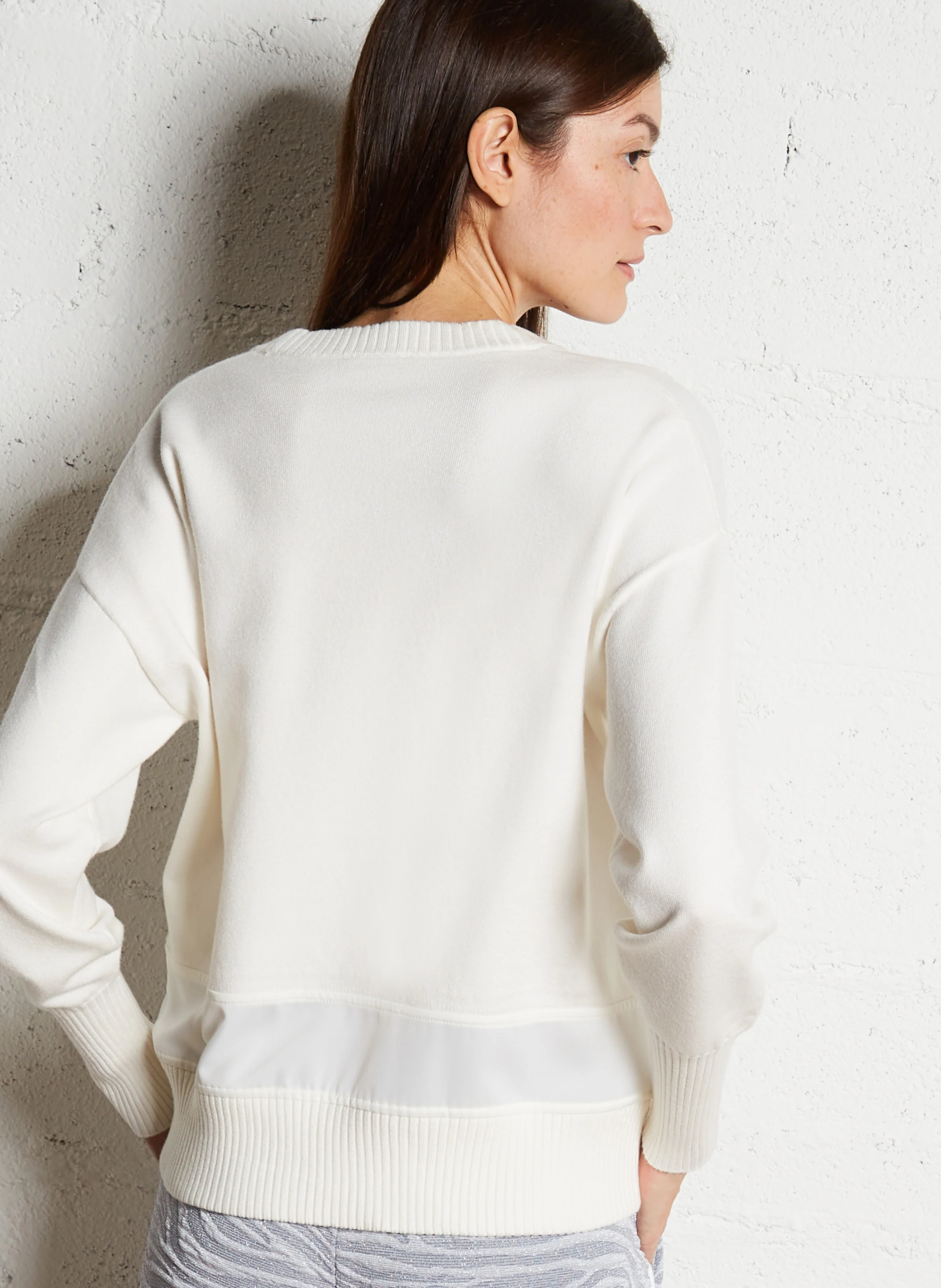 Pull col rond| Blanc