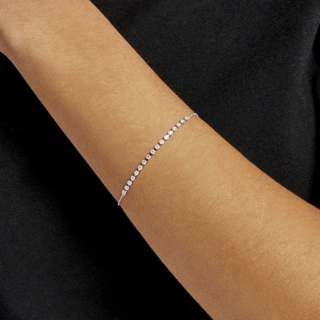 Bracelet Whitney Argent Blanc Oxyde De Zirconium