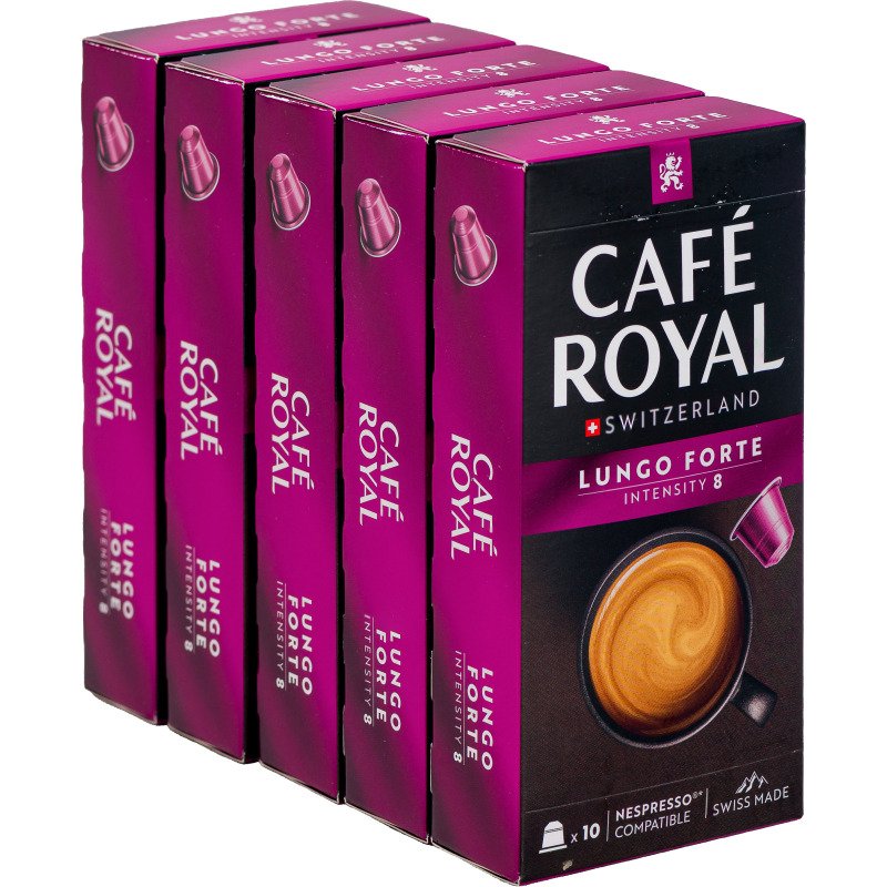 Capsules de café Café Royal Espresso Lungo Forte - 5 Boîtes de 10