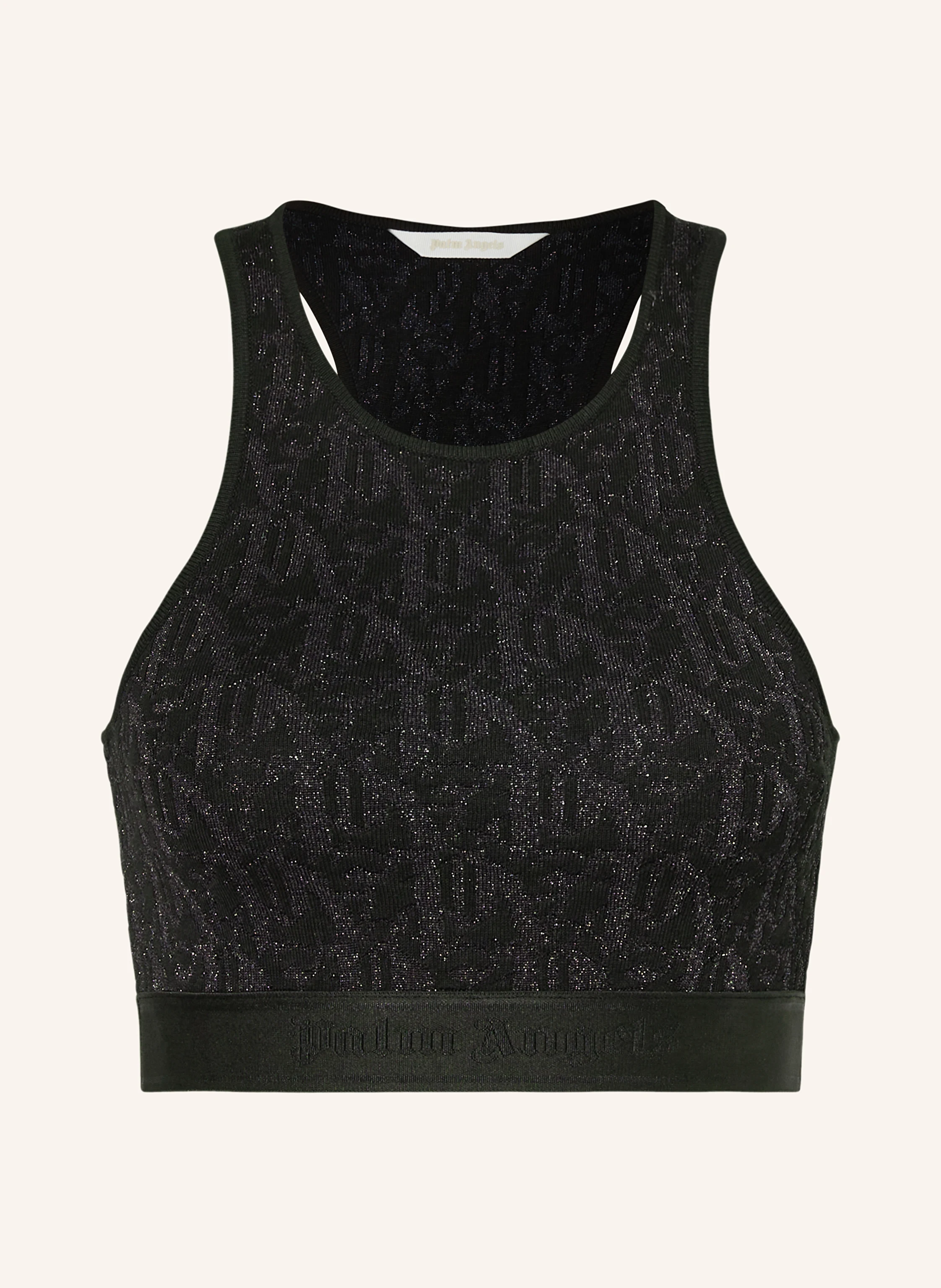 Palm Angels Cropped-Top mit Glitzergarn