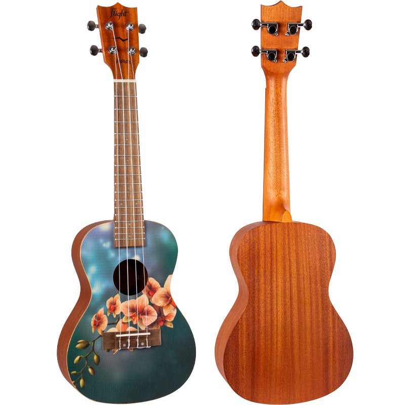 Flight Art Series AUC-33 Orchid concert ukelele met gigbag