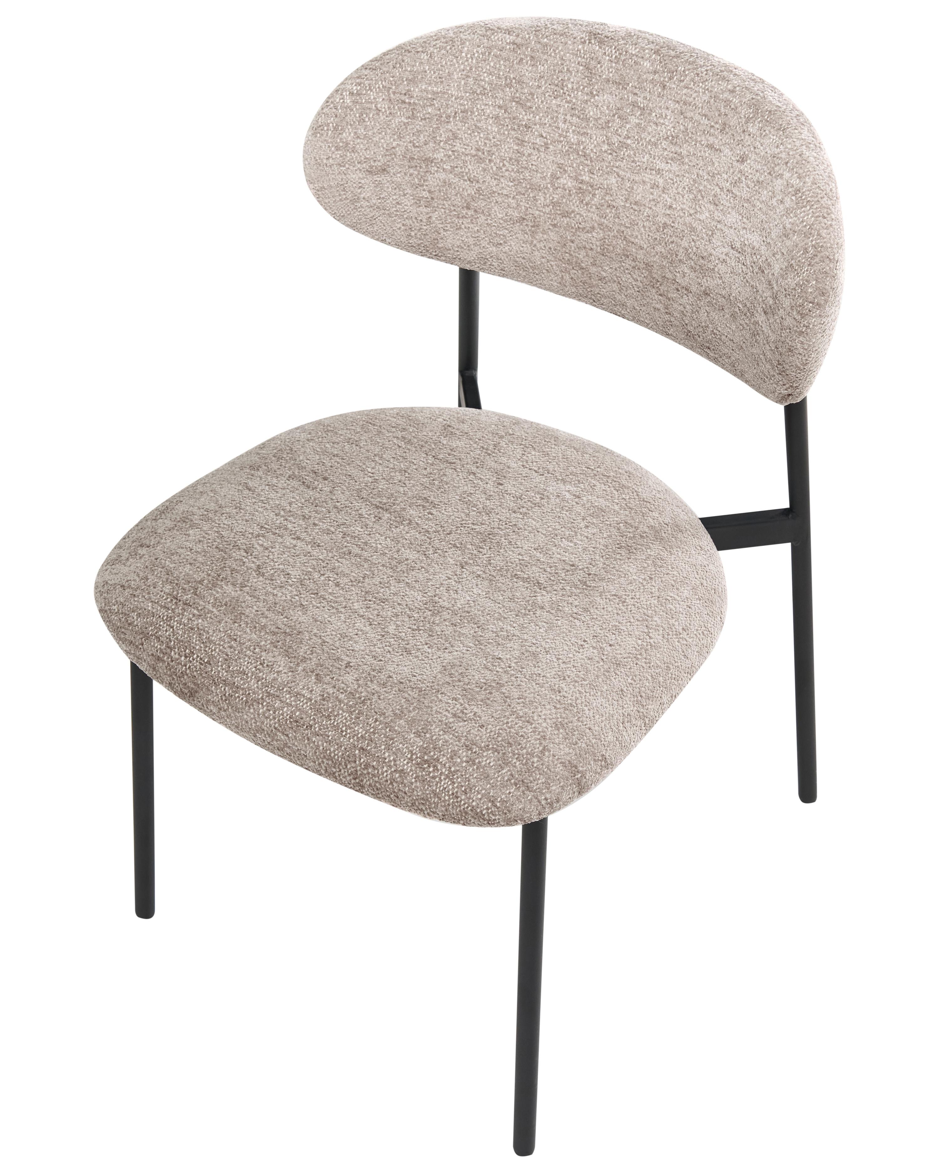 Set van 2 eetkamerstoelen COWLEY Chenille Taupe