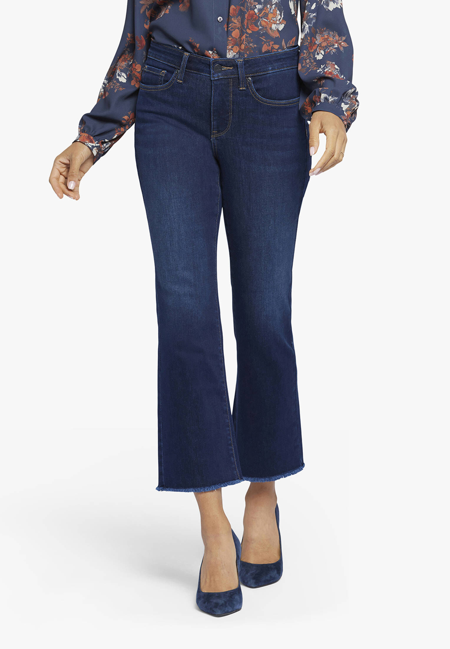 NYDJ| Damen Ankle-Jeans Barbara Bootcut Ankle Fray Hem