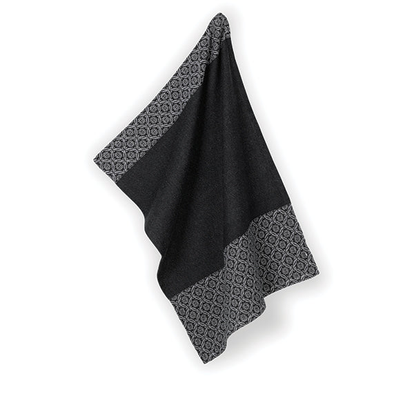 Torchon Gianna noir bord imprimé 70 x 50 cm Kela
