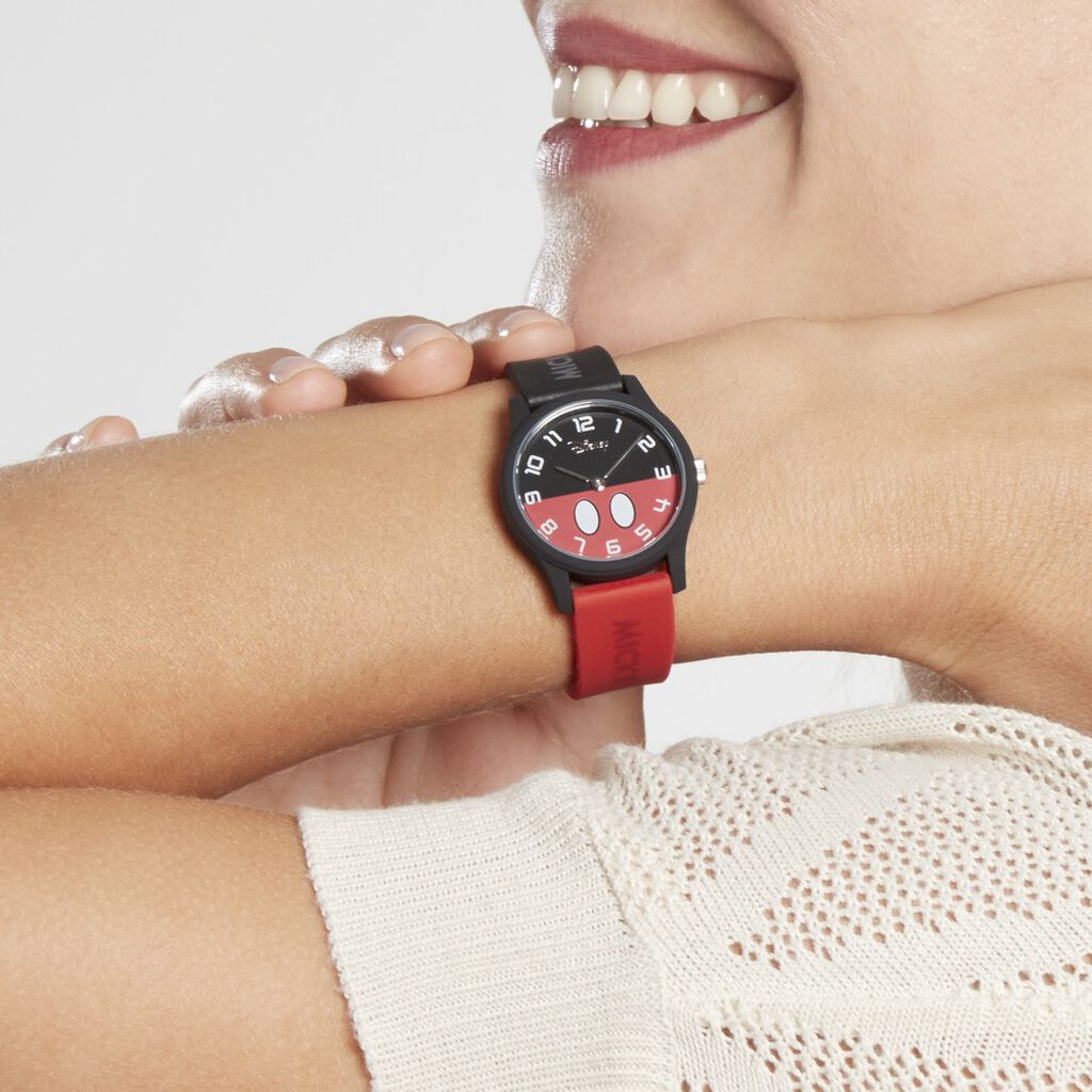 Montre  Noir Et Rouge