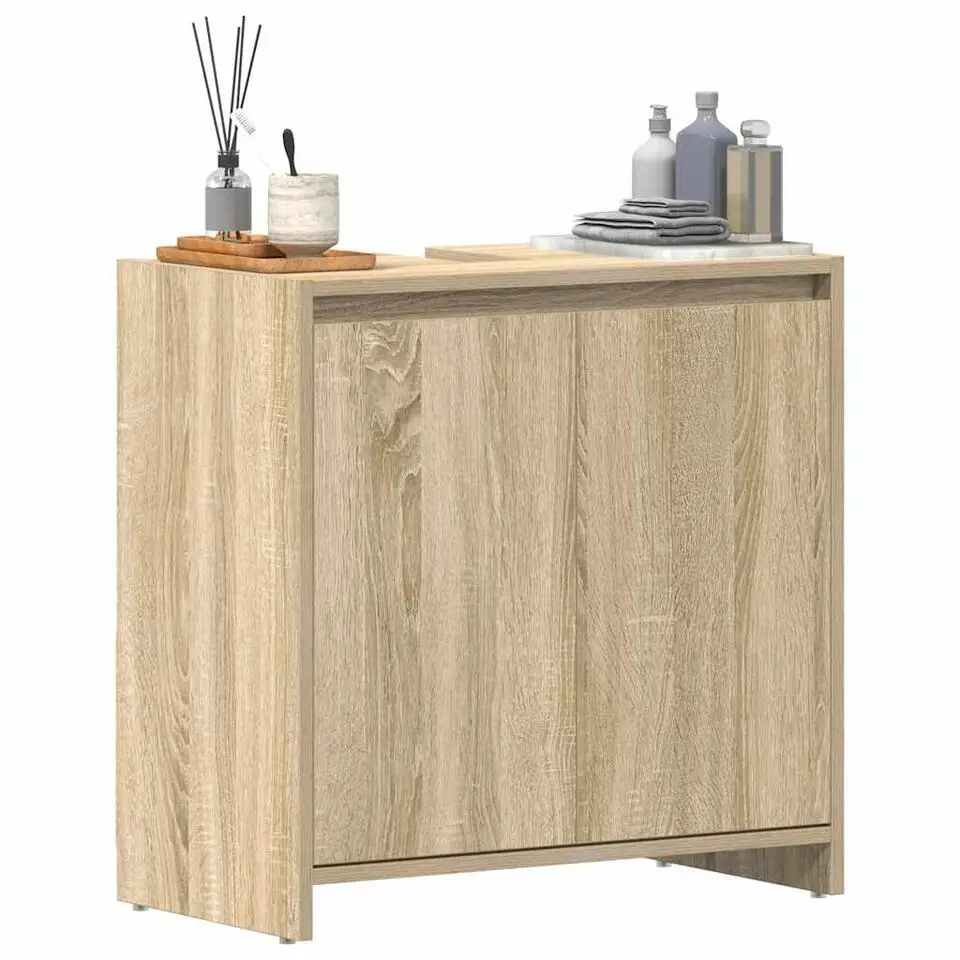 vidaXL - Badkamerkast - Bruin - Bewerkt hout