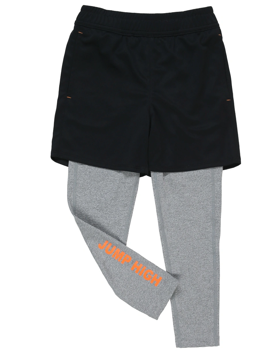 Funktions-Leggings JUMP HIGH mit Shorts in schwarz