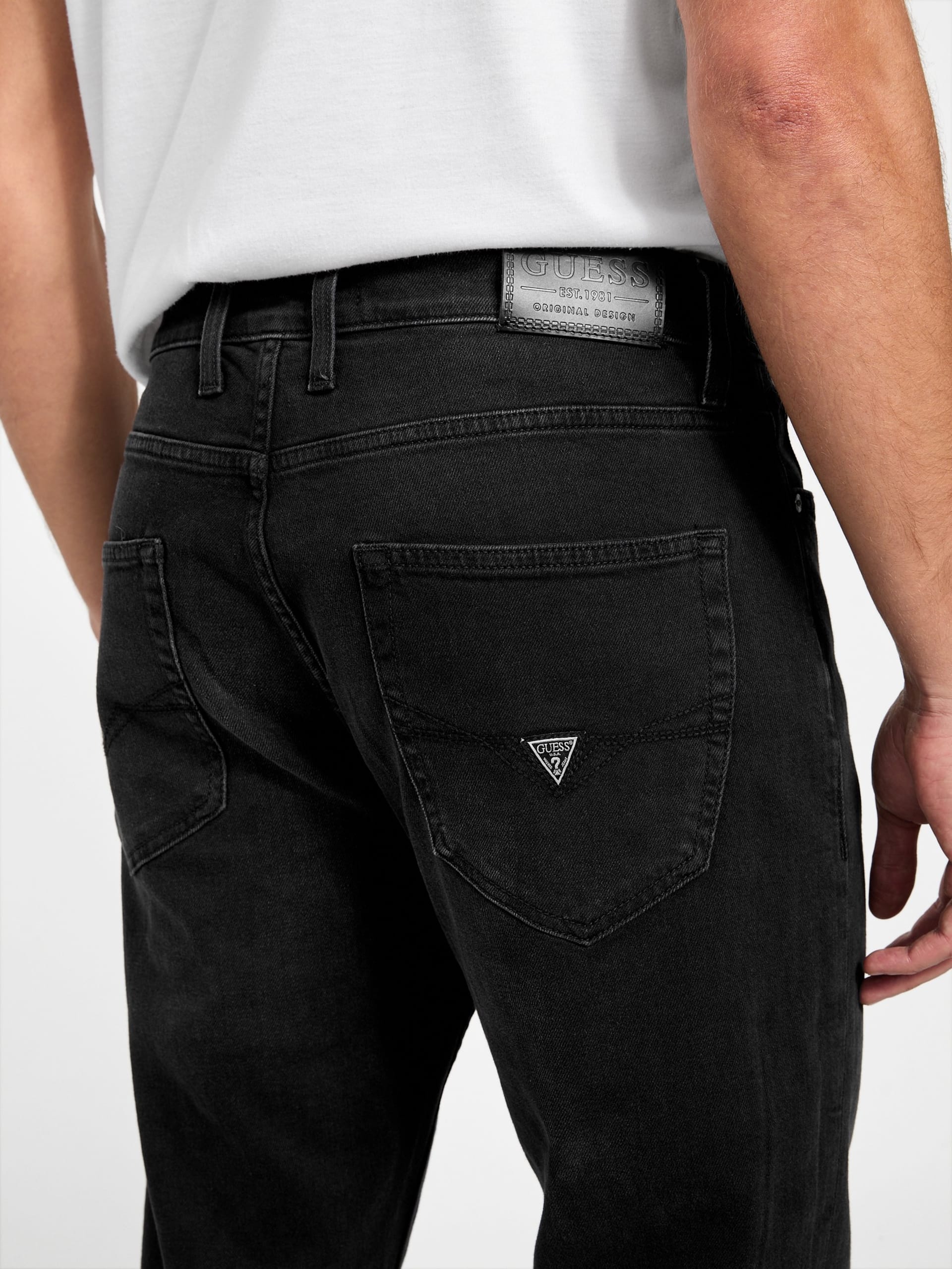 Calça jeans reta Eco Mason de corte regular