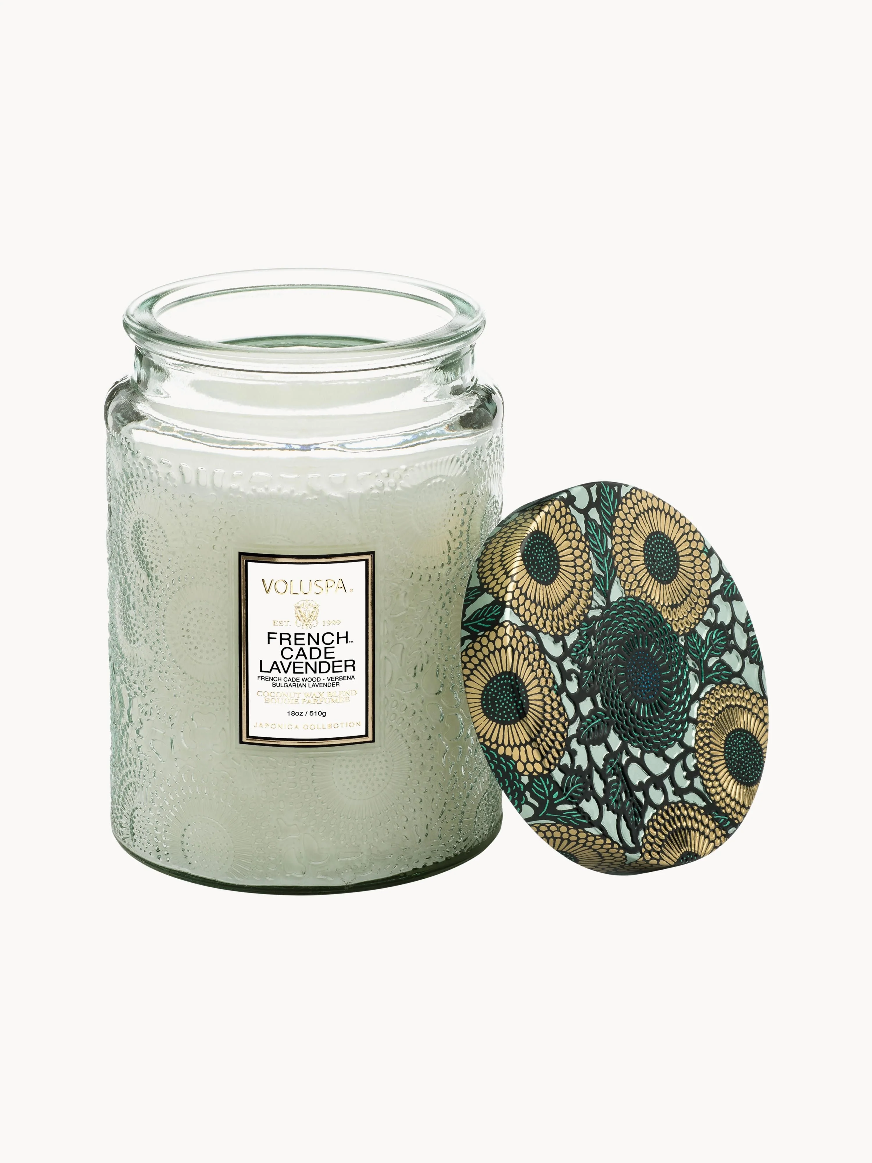 Handgemaakte geurkaars Japonica Collection (cade hout, verbena & lavendel)