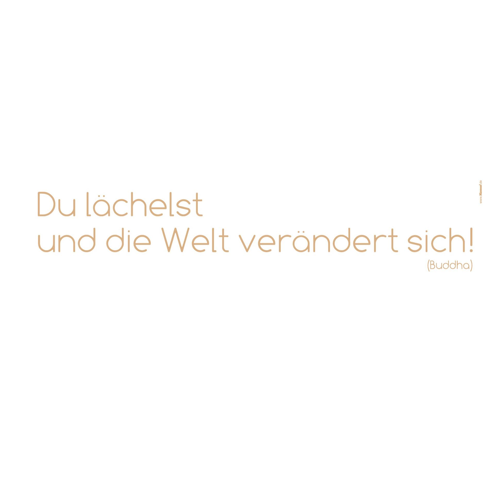 Wandtattoo DU LÄCHELST - grau - 14x70 cm
