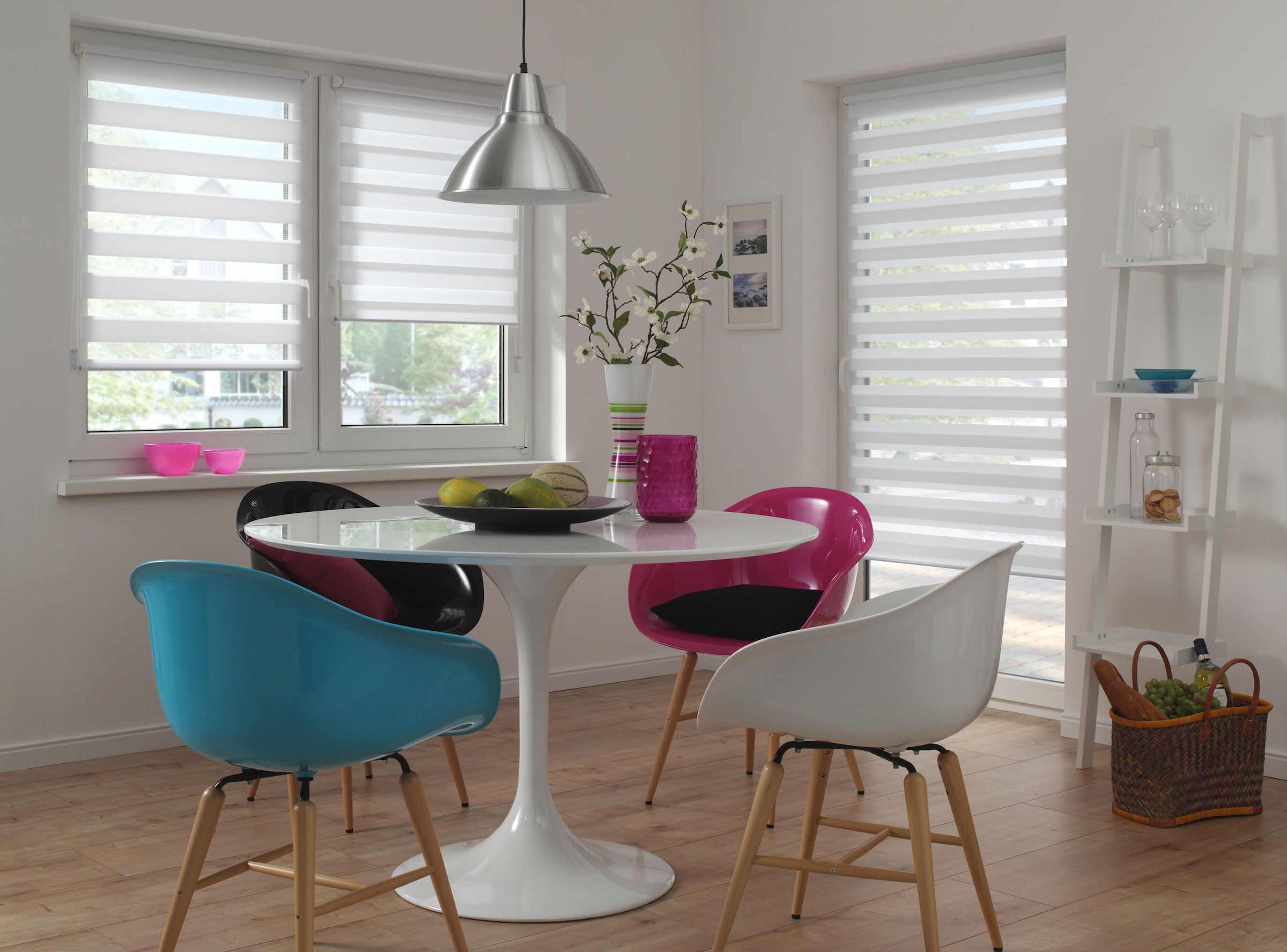GOODproduct Doppelrollo »Duo Klemmrollo« Lichtschutz Sichtschutz ohne Bohren freihängend vormontiert auf Montageschiene