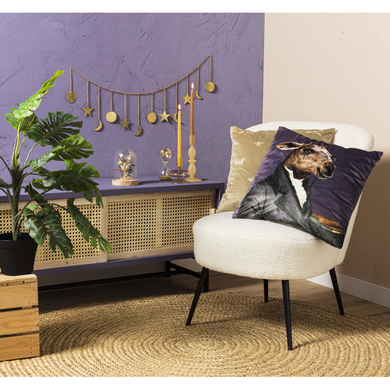 Fauteuil teddy - wit - 77x69x60 cm